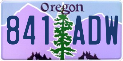 OR license plate 841ADW