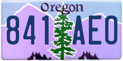OR license plate 841AEO