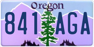 OR license plate 841AGA