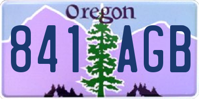OR license plate 841AGB