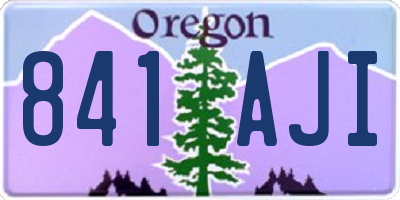 OR license plate 841AJI