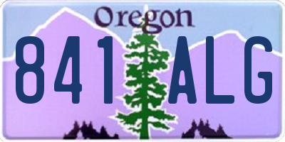 OR license plate 841ALG