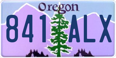 OR license plate 841ALX