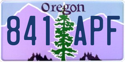 OR license plate 841APF