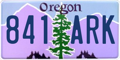 OR license plate 841ARK