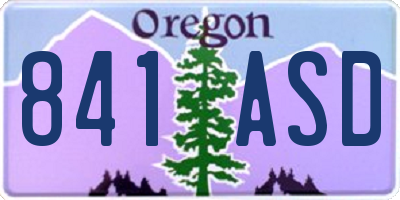 OR license plate 841ASD