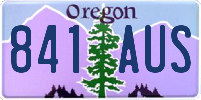 OR license plate 841AUS