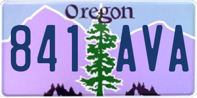 OR license plate 841AVA