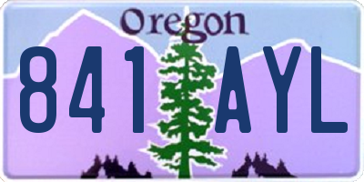 OR license plate 841AYL