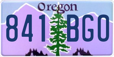 OR license plate 841BGO