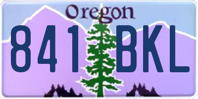 OR license plate 841BKL