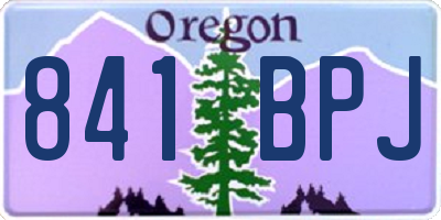 OR license plate 841BPJ