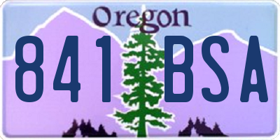 OR license plate 841BSA