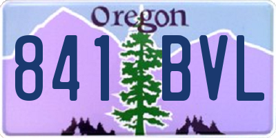 OR license plate 841BVL
