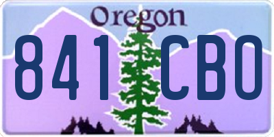 OR license plate 841CBO