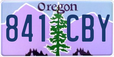 OR license plate 841CBY