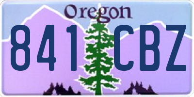 OR license plate 841CBZ