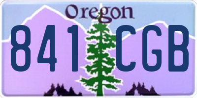 OR license plate 841CGB