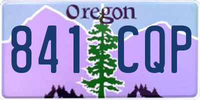 OR license plate 841CQP