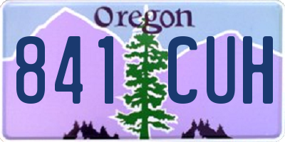 OR license plate 841CUH
