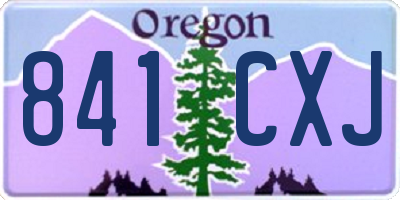 OR license plate 841CXJ