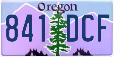 OR license plate 841DCF