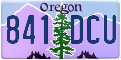 OR license plate 841DCU