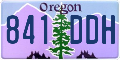 OR license plate 841DDH