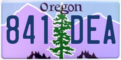 OR license plate 841DEA