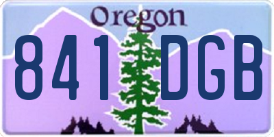 OR license plate 841DGB