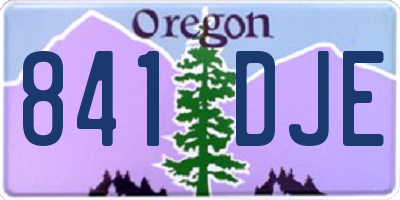 OR license plate 841DJE