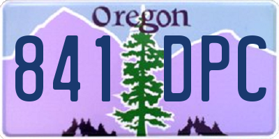 OR license plate 841DPC