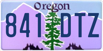 OR license plate 841DTZ