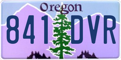 OR license plate 841DVR