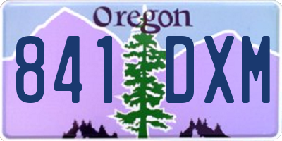 OR license plate 841DXM