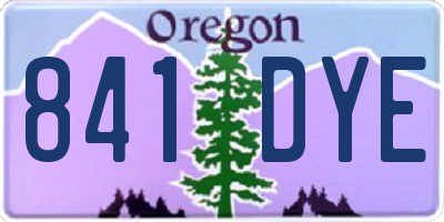 OR license plate 841DYE