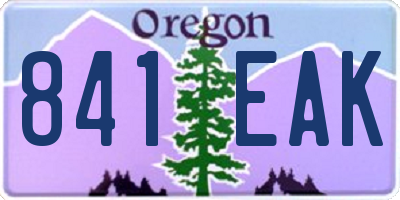 OR license plate 841EAK