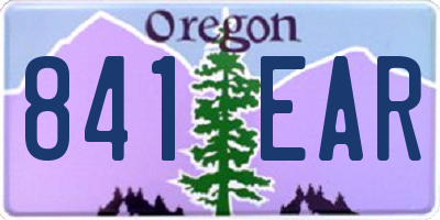 OR license plate 841EAR
