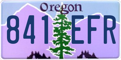 OR license plate 841EFR