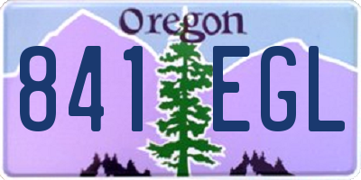 OR license plate 841EGL