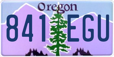 OR license plate 841EGU