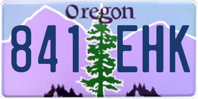 OR license plate 841EHK