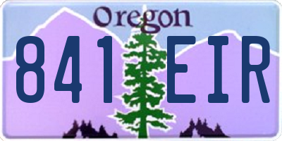 OR license plate 841EIR