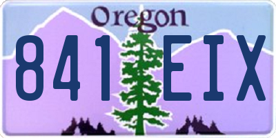 OR license plate 841EIX