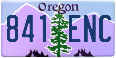 OR license plate 841ENC