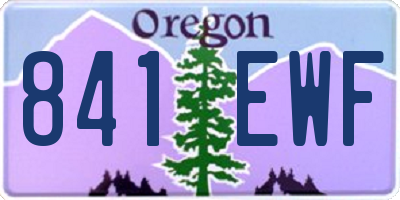 OR license plate 841EWF