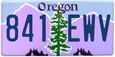 OR license plate 841EWV