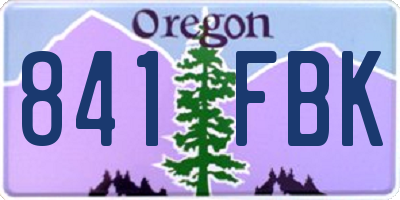 OR license plate 841FBK