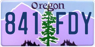 OR license plate 841FDY