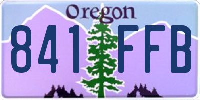 OR license plate 841FFB